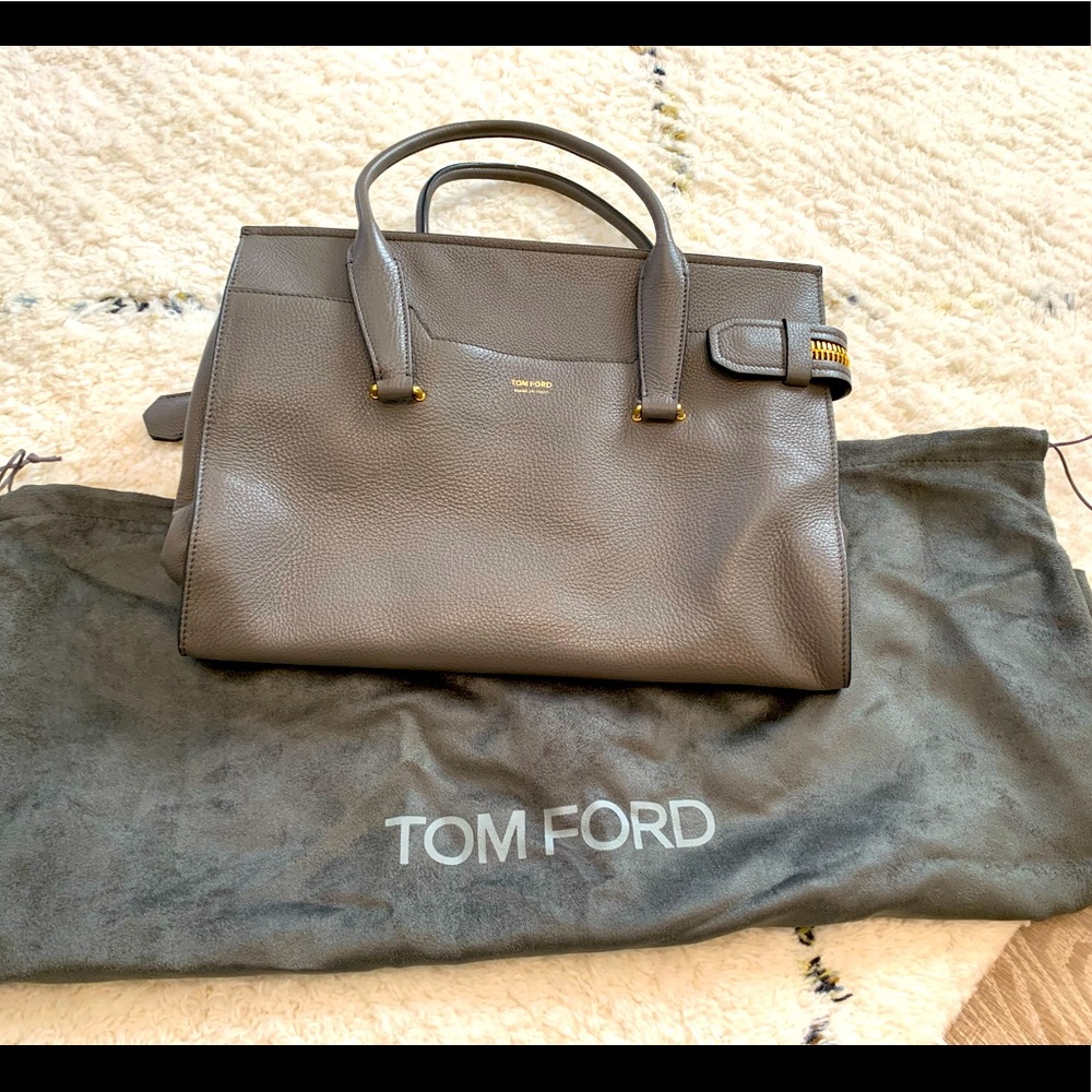 Tom Ford Graphite Taupe Handbag